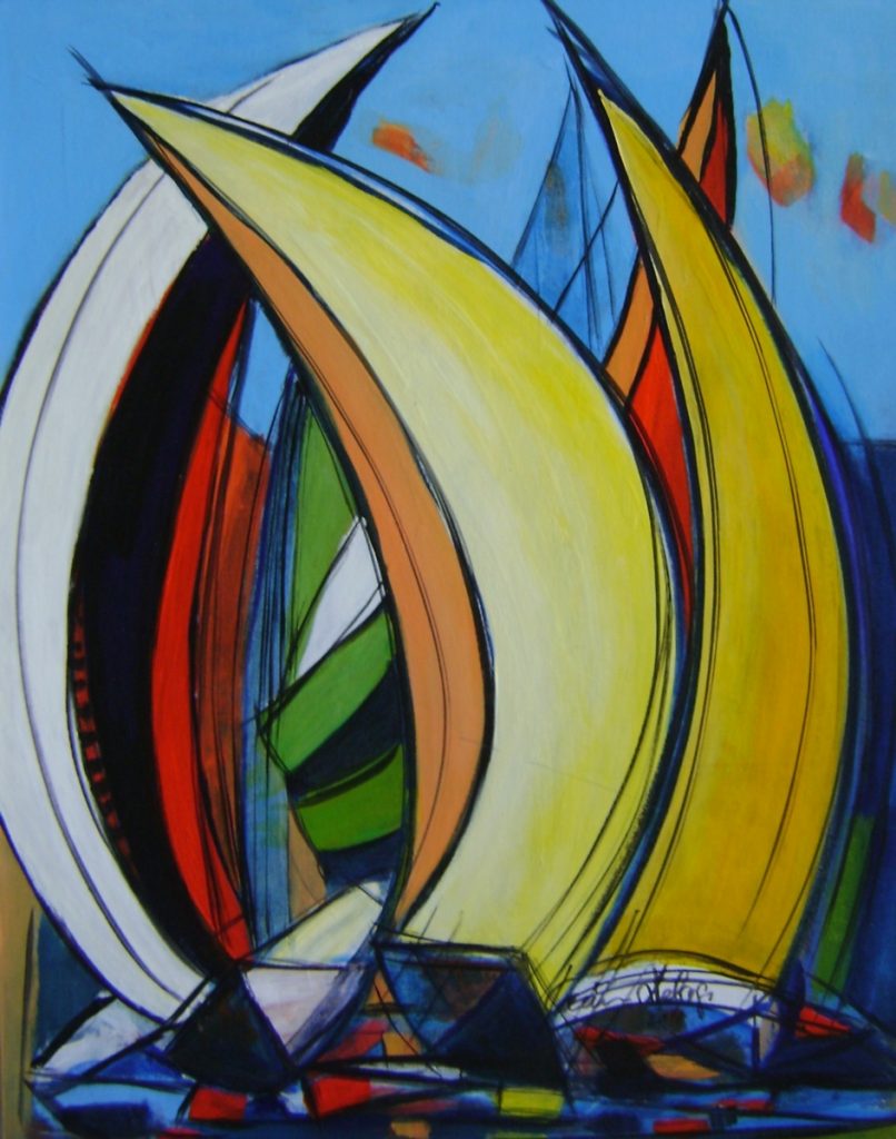 The Race - Acrylic Wood Panel